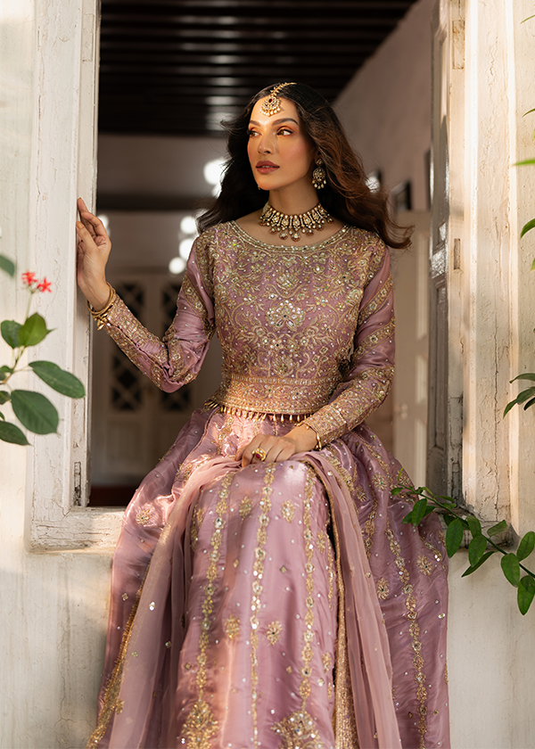 Ladies Embellished Purple Ash Lehenga Choli Online in UK USA Canada