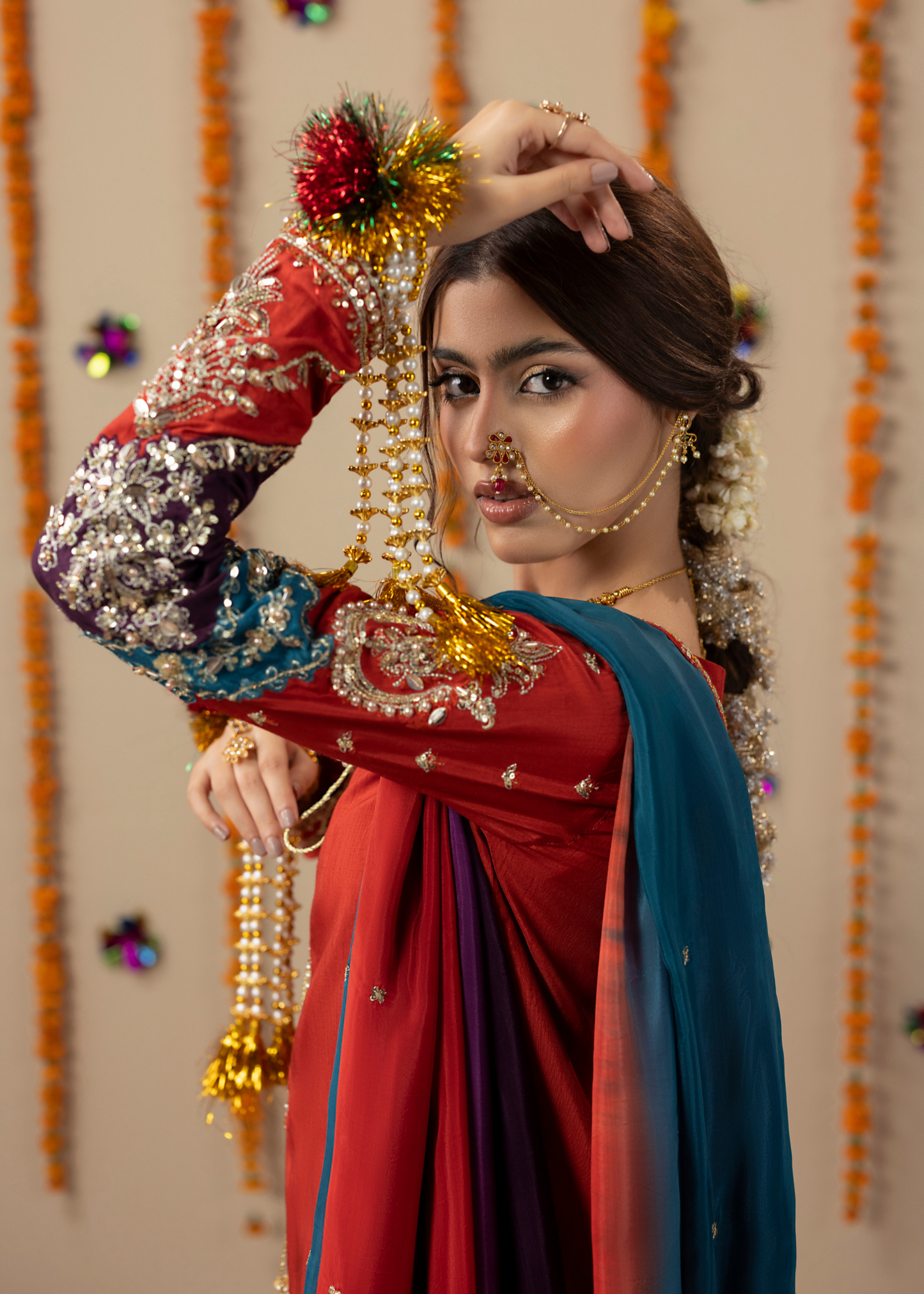 Ladies Embellished Raw Silk Salwar Kameez Online in UK USA Canada
