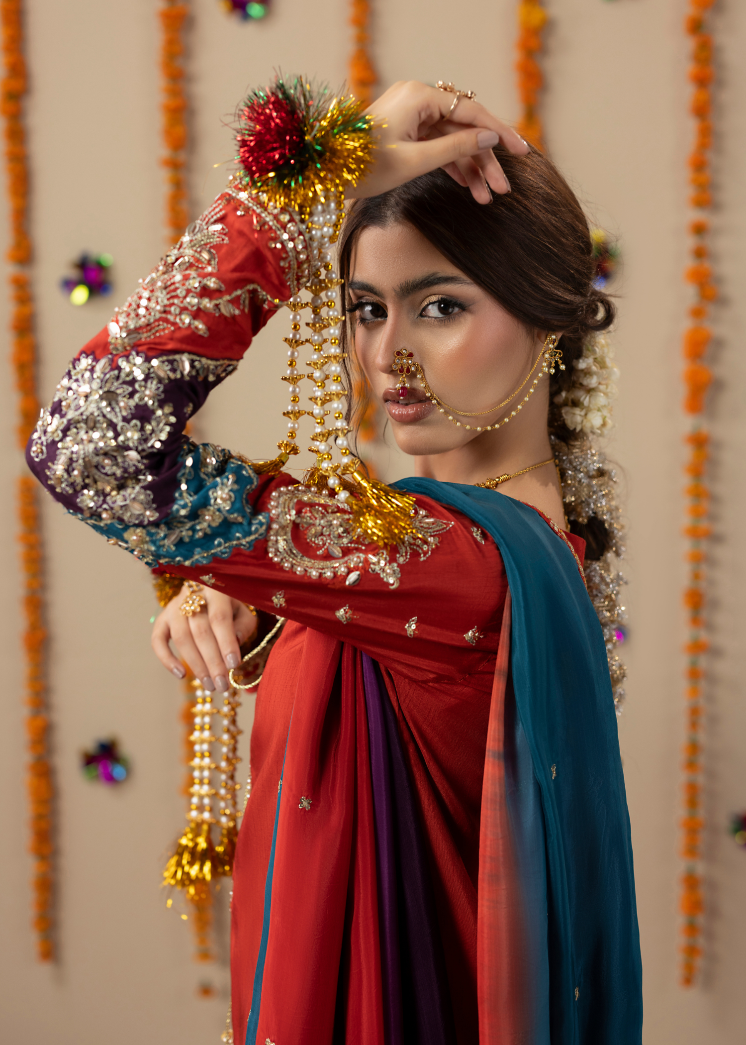 Ladies Embellished Raw Silk Salwar Kameez Online in UK USA Canada