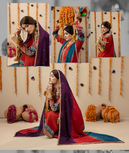 Ladies Embellished Raw Silk Shalwar Kameez Online in UK USA Canada