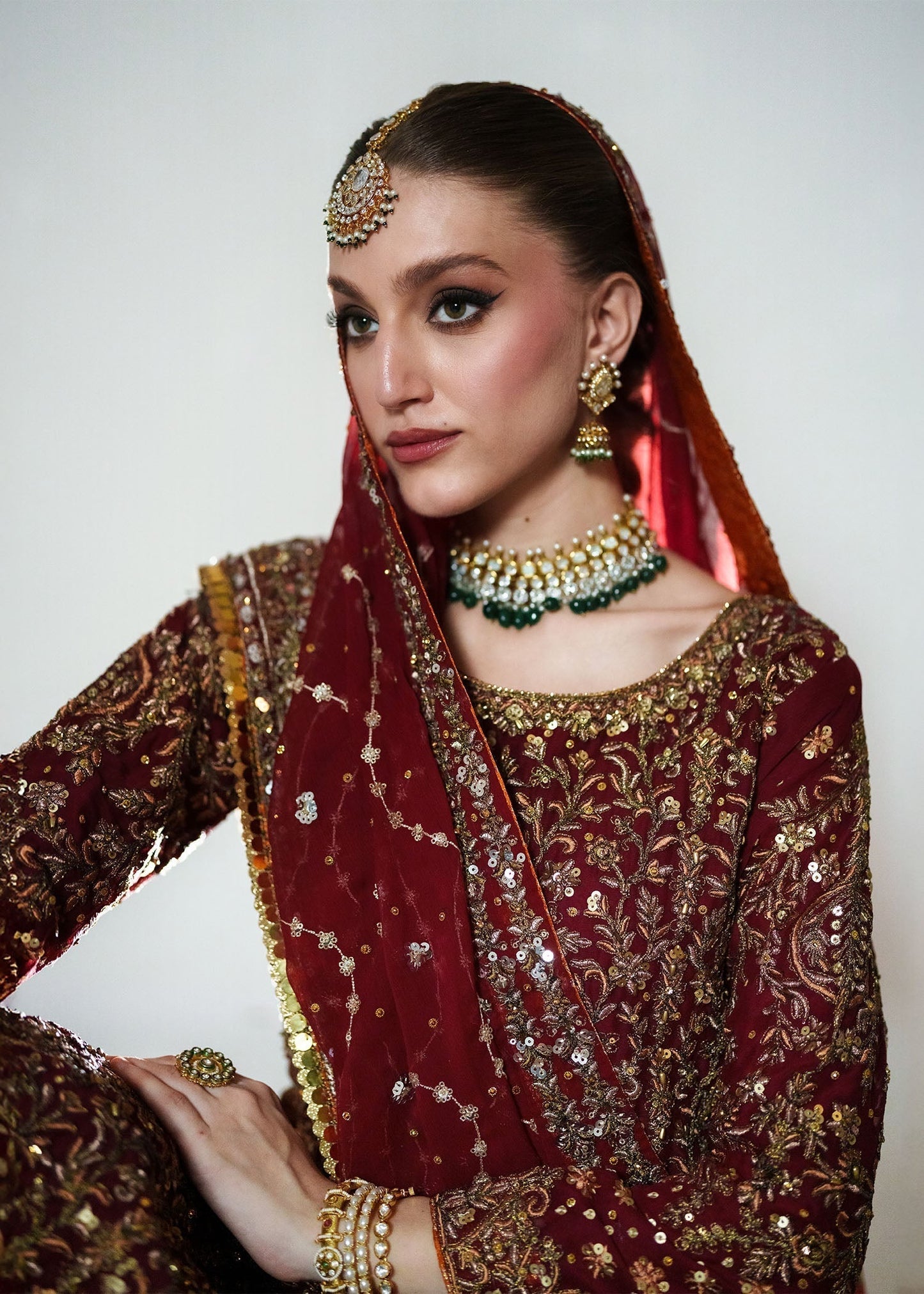 Ladies Embellished Red Lehenga Choli Online in UK USA Canada