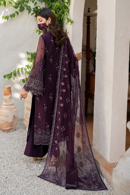 Ladies Embellished semi stitched Chiffon Shalwar Kameez Online in UK USA Canada