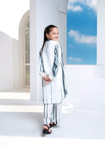 Ladies Embellished White Kurta Pajama Online in UK USA Canada