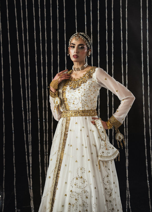 Ladies Embellished White Shalwar Kameez Online in UK USA Canada