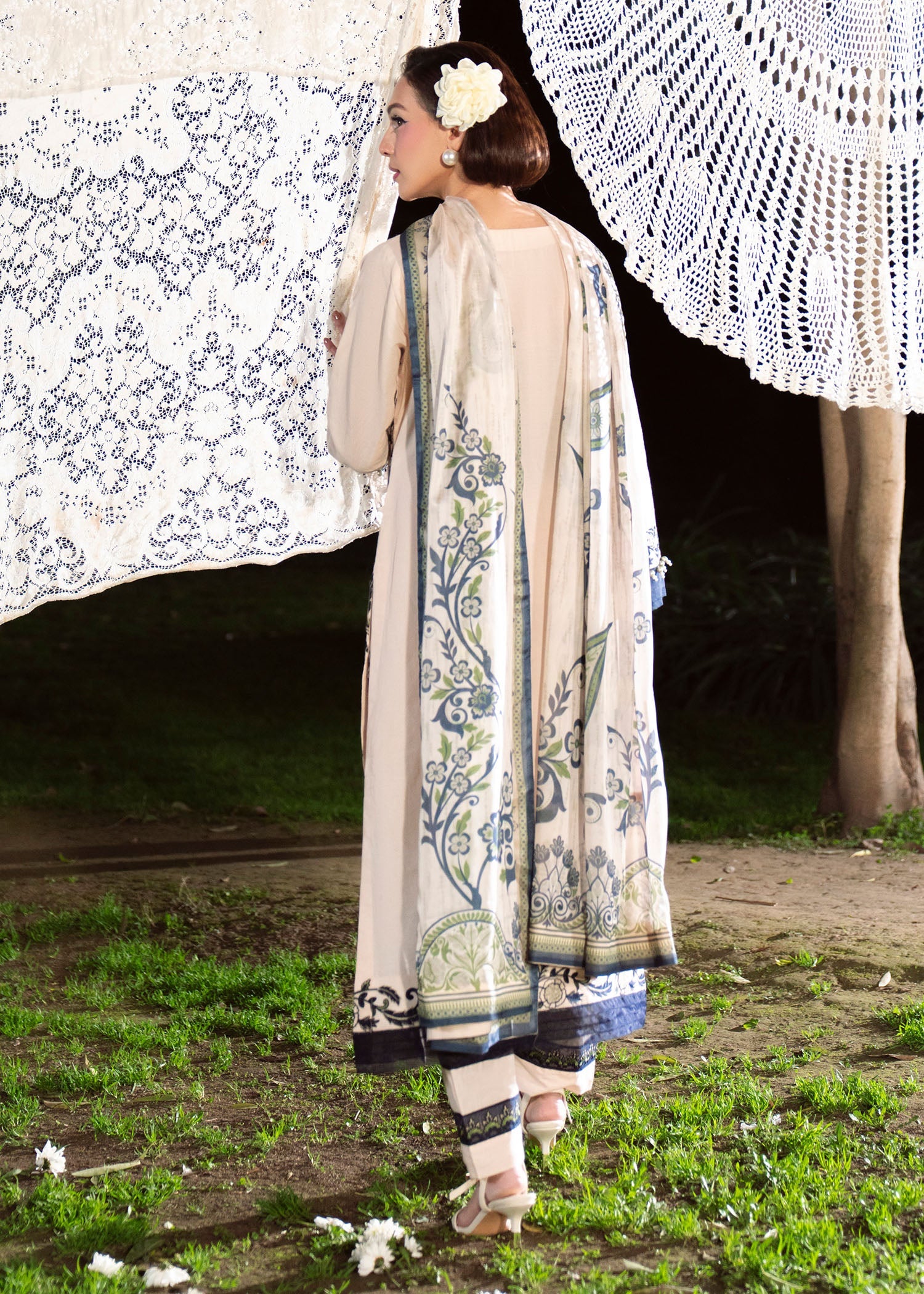 Ladies Embroidered Beige Shalwar Kameez Online in UK USA Canada