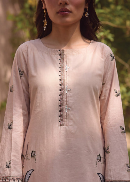 Ladies Embroidered Beige Shalwar Kameez Online in UK USA Canada