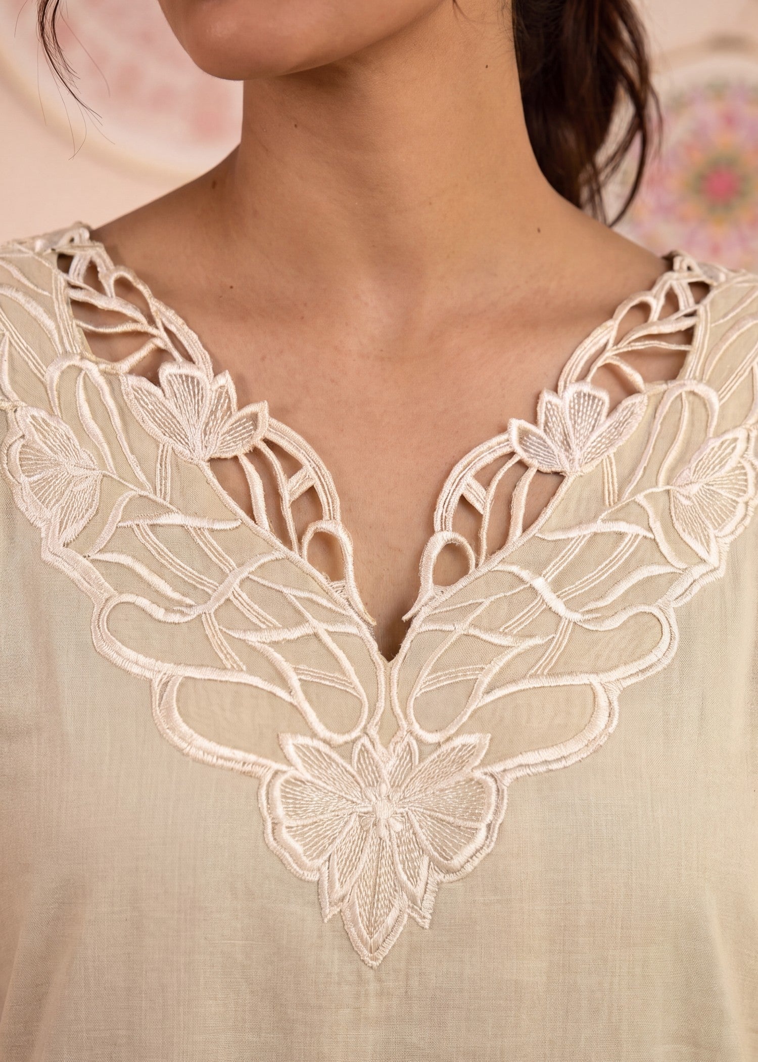 Ladies Embroidered Beige Shalwar Kameez Online in UK USA Canada