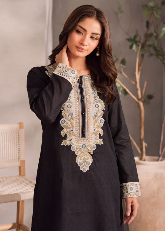 Ladies Embroidered Black Kurta Pajama Online in UK USA Canada