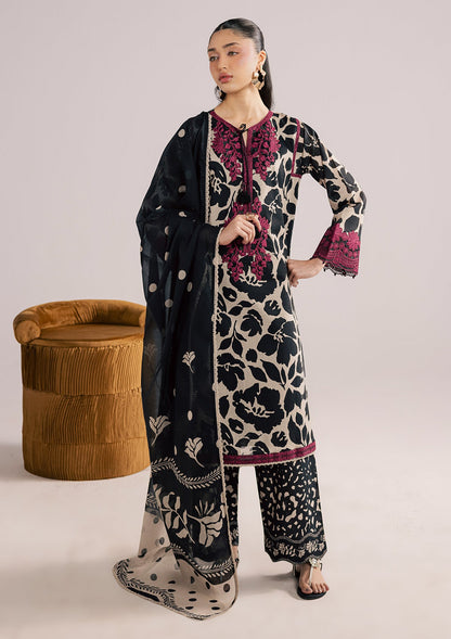 Ladies Embroidered Black Kurta with Trouser Online in UK USA Canada