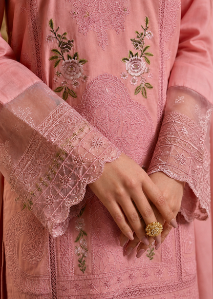 Ladies Embroidered Blush Pink Kurta Set Online in UK USA Canada