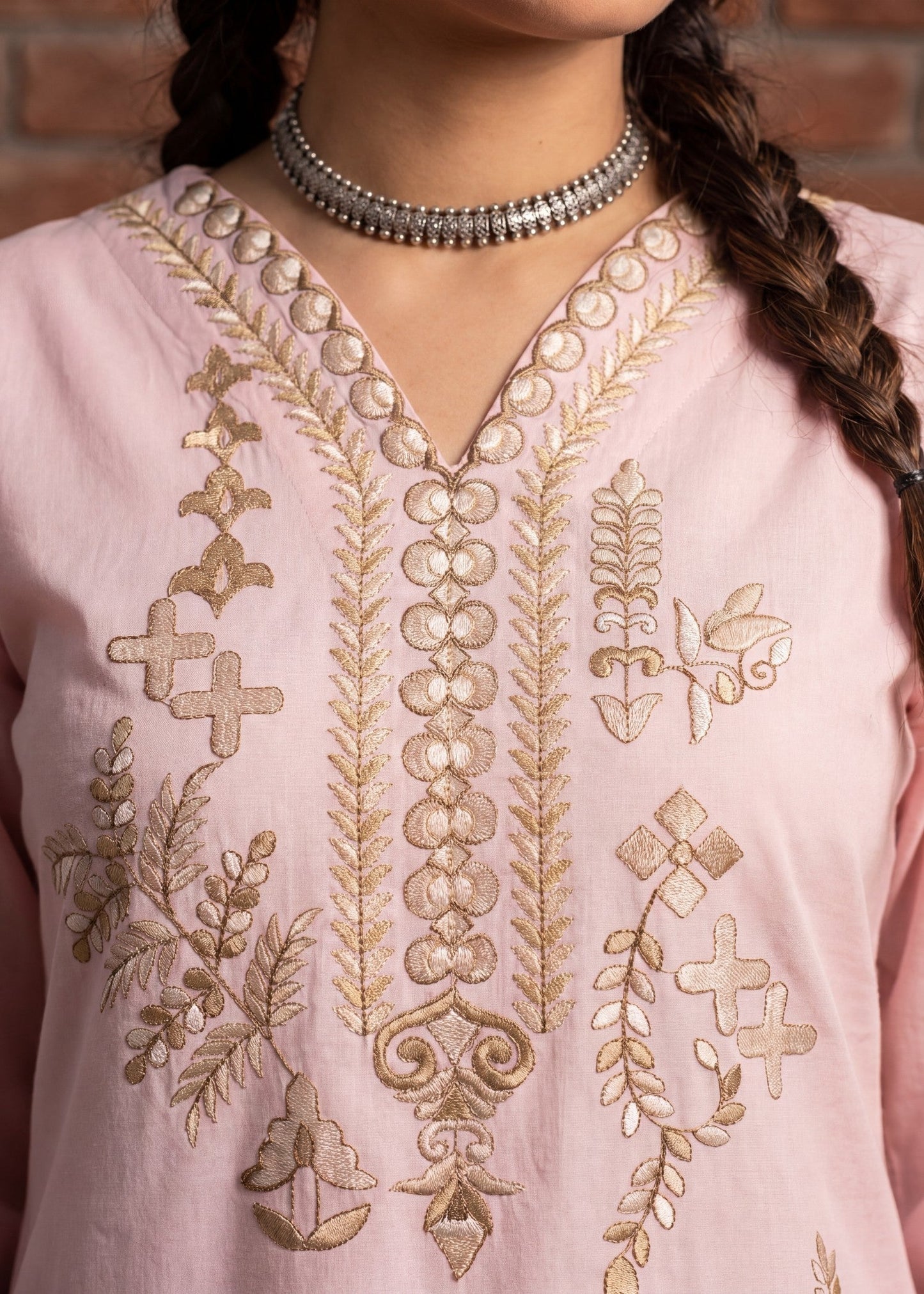 Ladies Embroidered Blush Pink Lawn Salwar Kameez Online in UK USA Canada