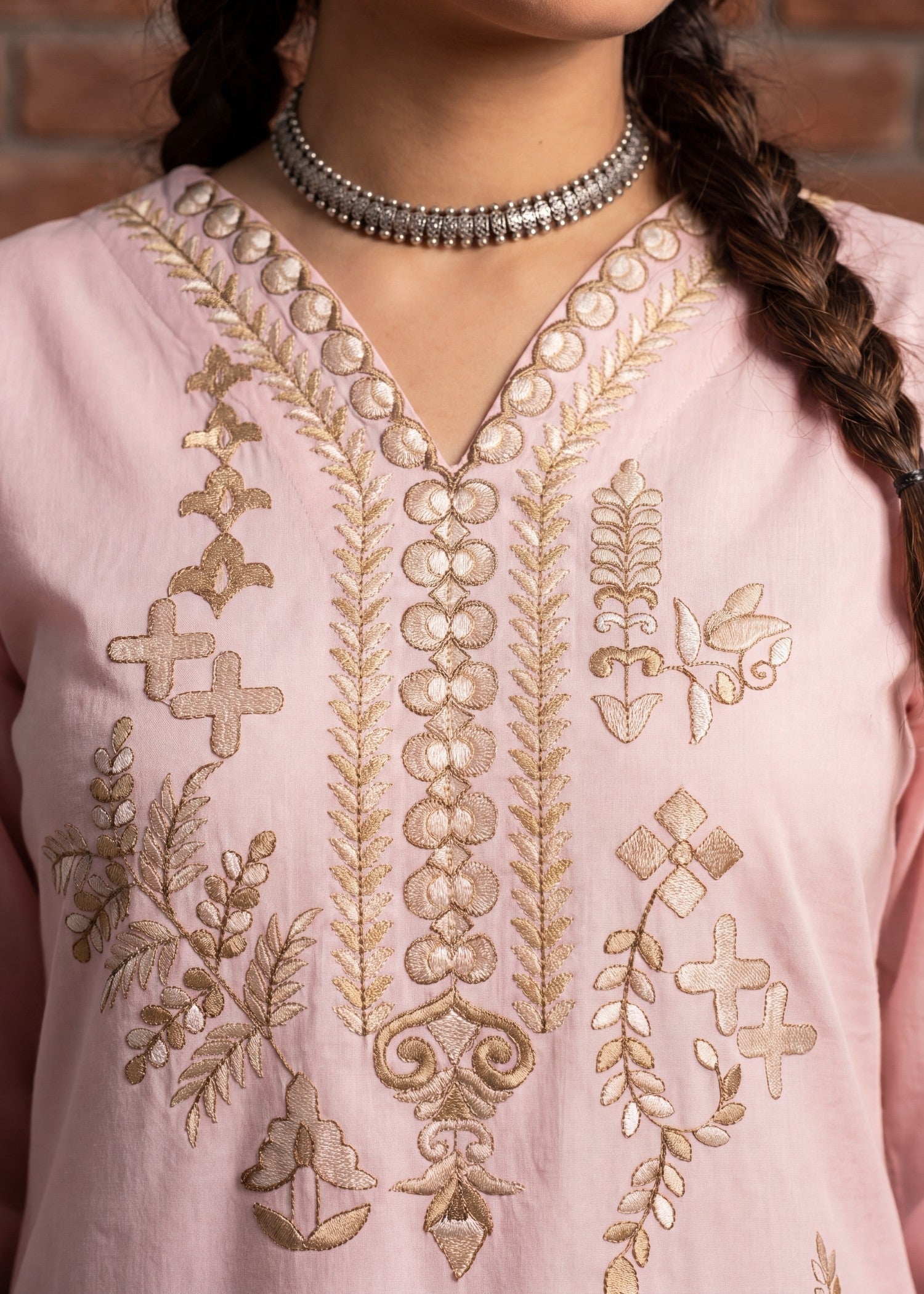 Ladies Embroidered Blush Pink Lawn Salwar Kameez Online in UK USA Canada