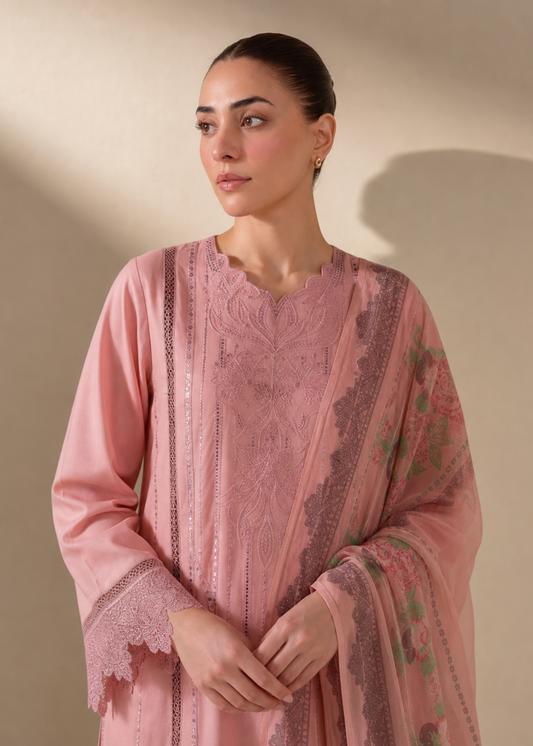 Ladies Embroidered Blush Pink Shalwar Kameez Online in UK USA Canada