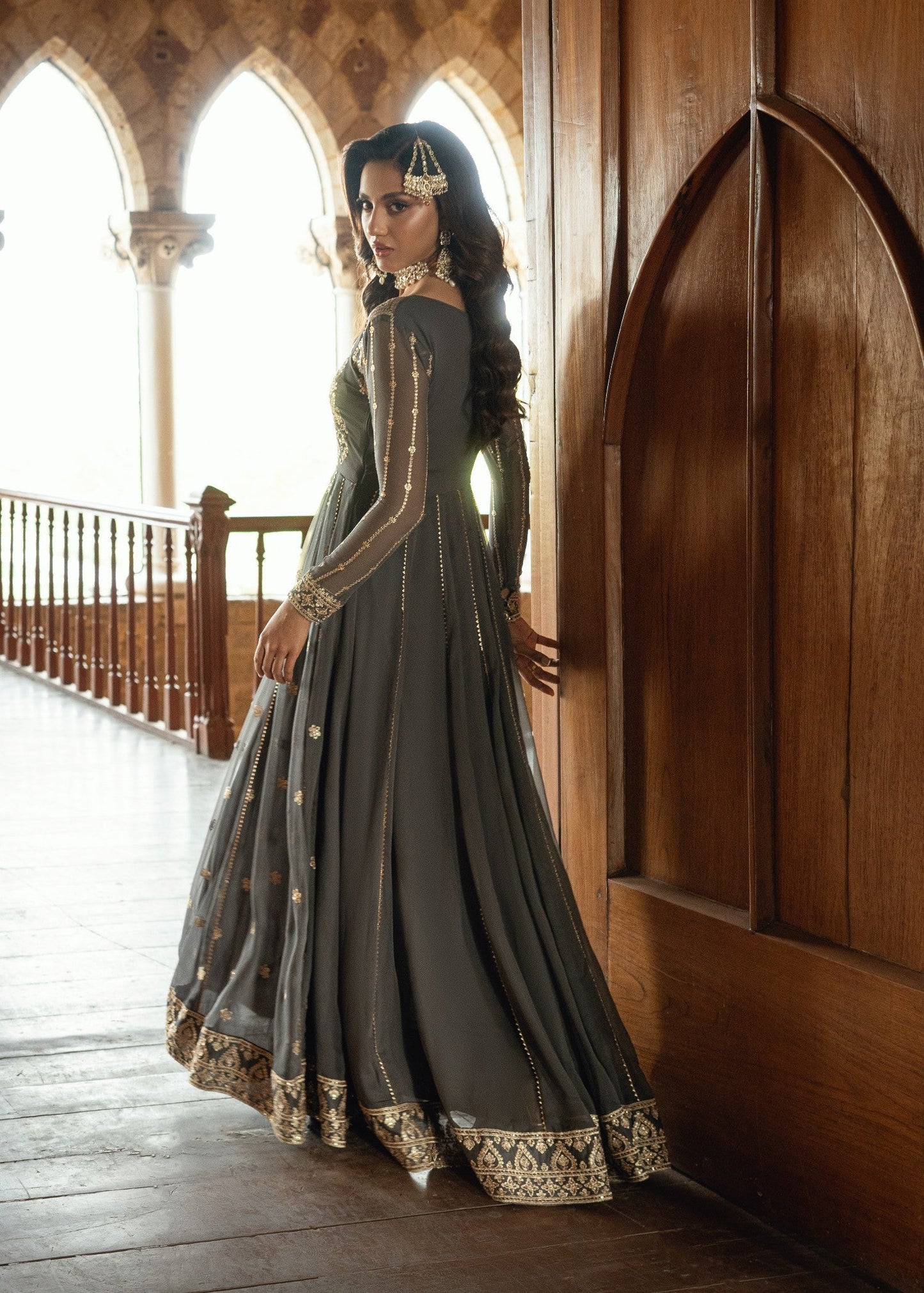 Ladies Embroidered Chiffon Festive Wear Outfit Online in UK USA Canada