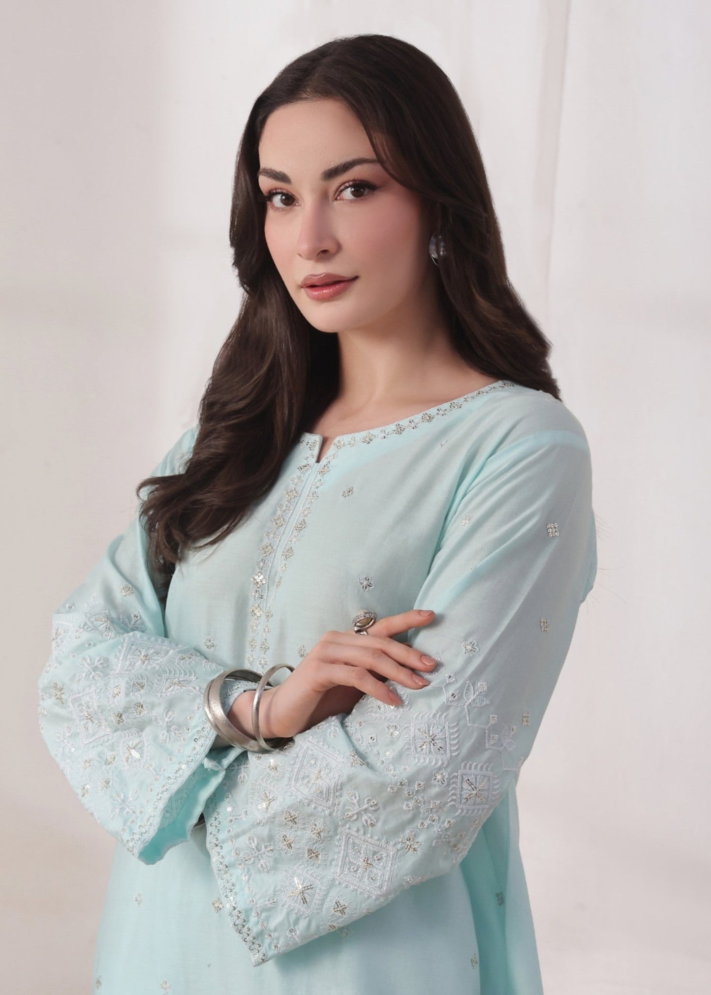 Ladies Embroidered Cotton Farshi Suit Online in UK USA Canada
