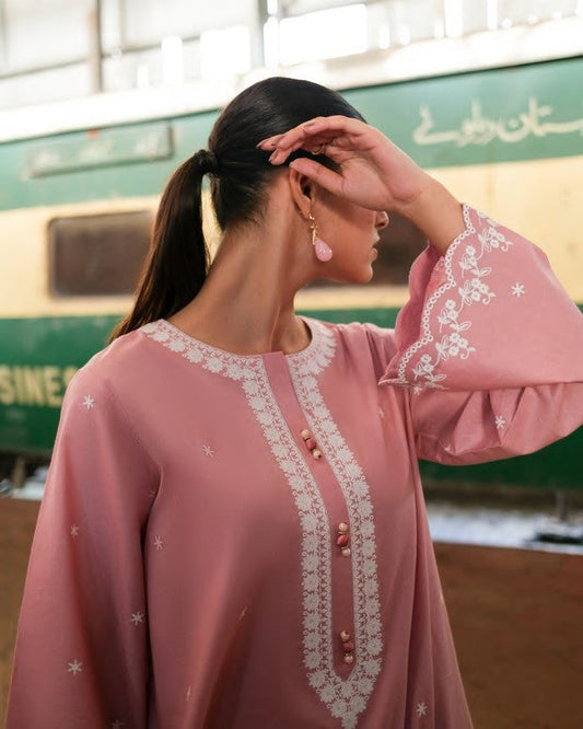Ladies Embroidered Cotton Lawn Salwar Suit Online in UK USA Canada