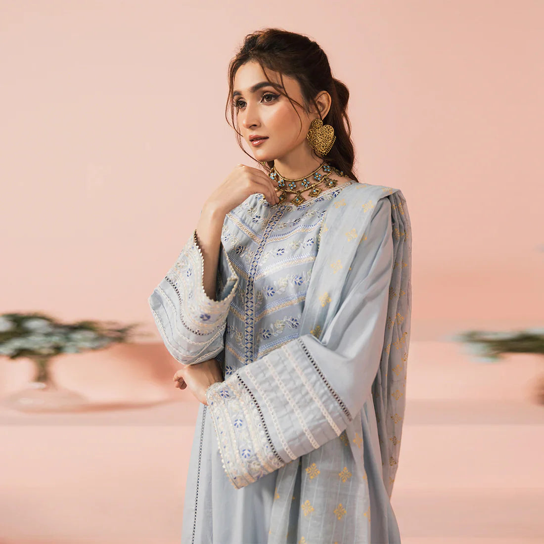 Ladies Embroidered Cotton Shalwar Kameez Online in UK USA Canada