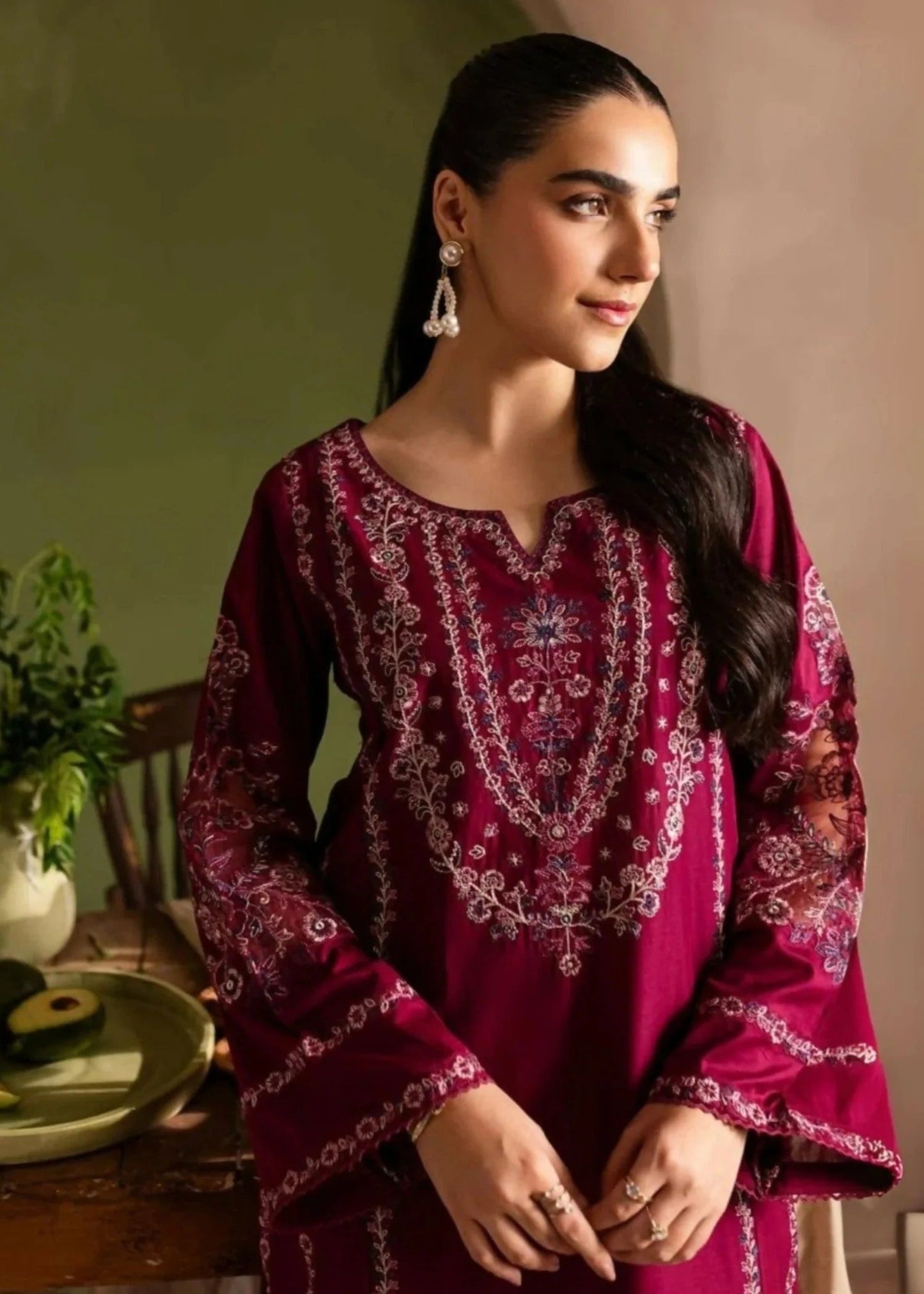 Ladies Embroidered Cotton Shalwar Kameez Online in UK USA Canada