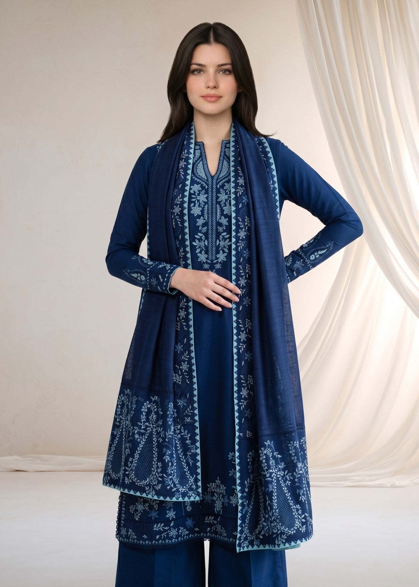 Ladies Embroidered Cotton Shalwar Kameez Online in UK USA Canada