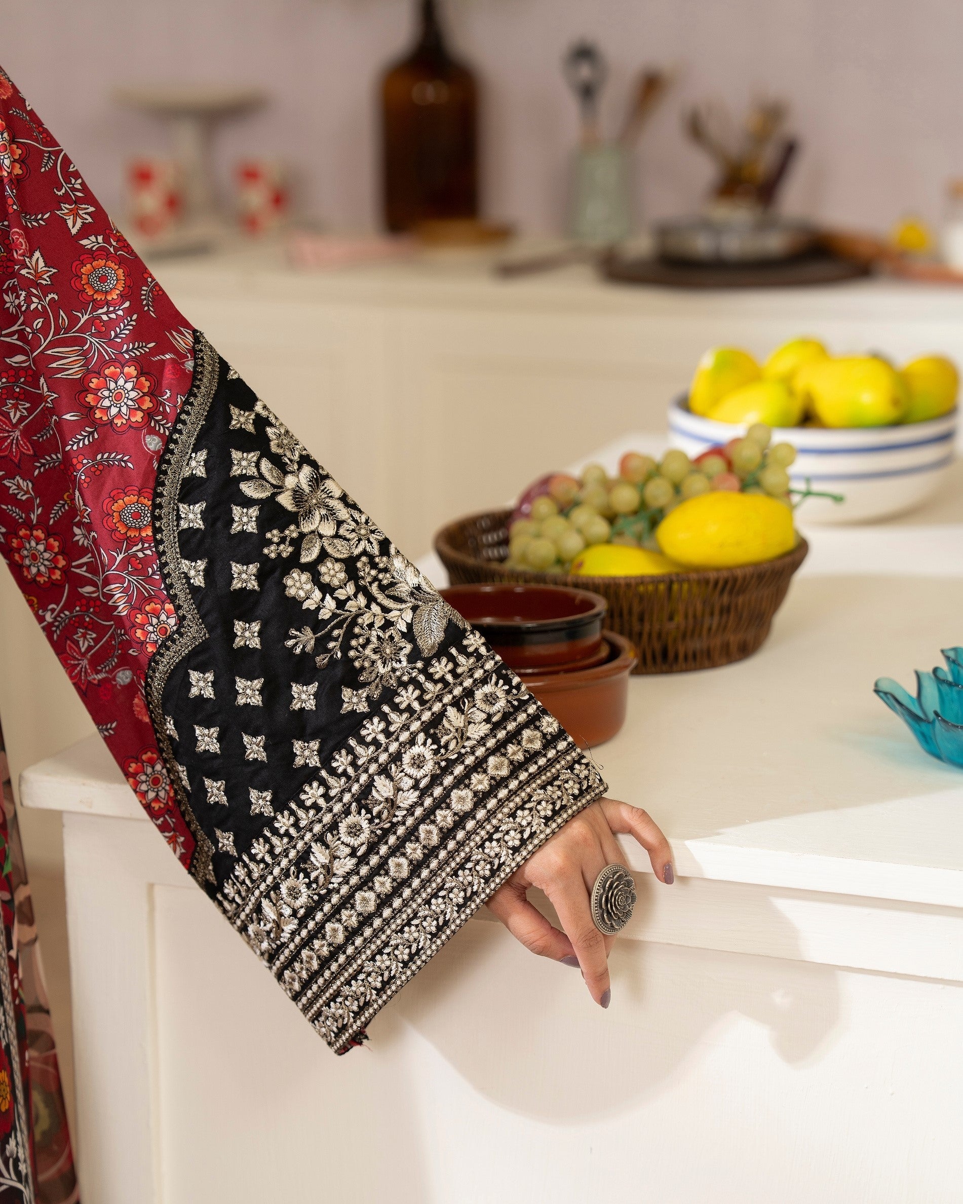 Ladies Embroidered Crimson Lawn Suit Online in KSA Riyadh Saudi Arabia Oman Bahrain Qatar