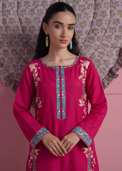 Ladies Embroidered Crimson Shalwar Kameez Online in UK USA Canada