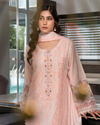 Ladies Embroidered Dhanak Partywear Suit Online in UK USA Canada