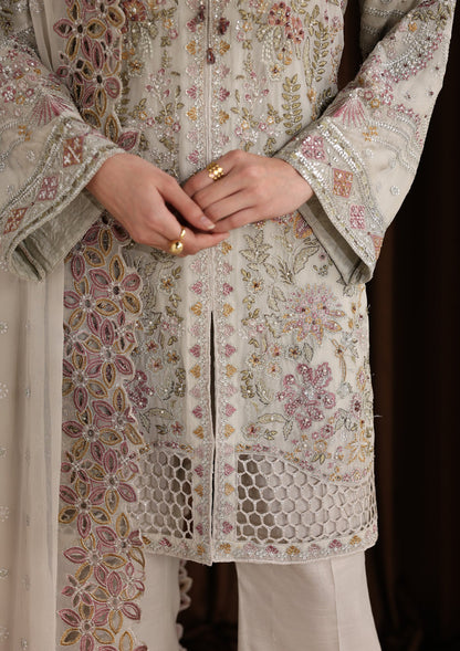 Ladies Embroidered Grey Shalwar Kameez Online in UK USA Canada