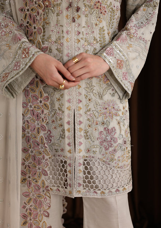 Ladies Embroidered Grey Shalwar Kameez Online in UK USA Canada
