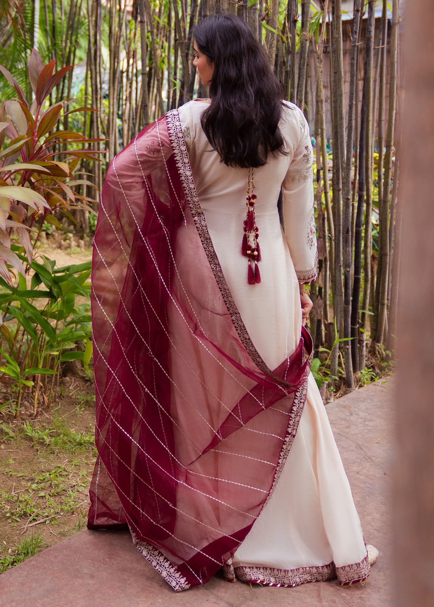 Ladies Embroidered Ivory Lawn Shalwar Kameez Maxi Online in UK USA Canada
