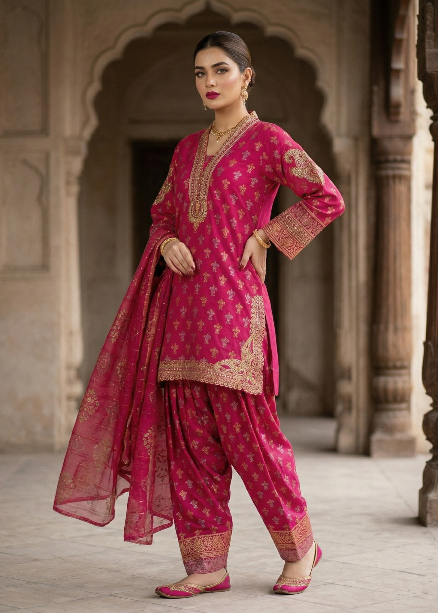 Ladies Embroidered Jacquard Shalwar Kameez Online in UK USA Canada