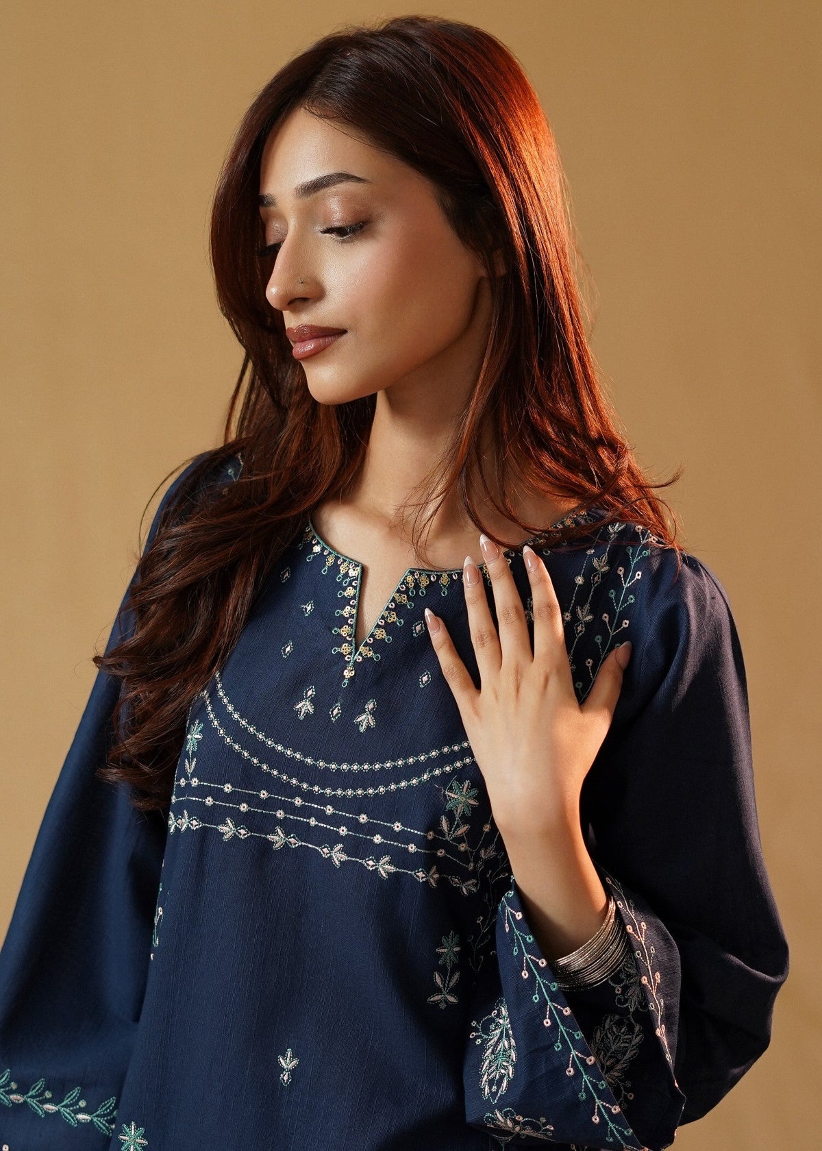 Ladies Embroidered Khaddar Kurta and Slub Khaddar Online in UK USA Canada