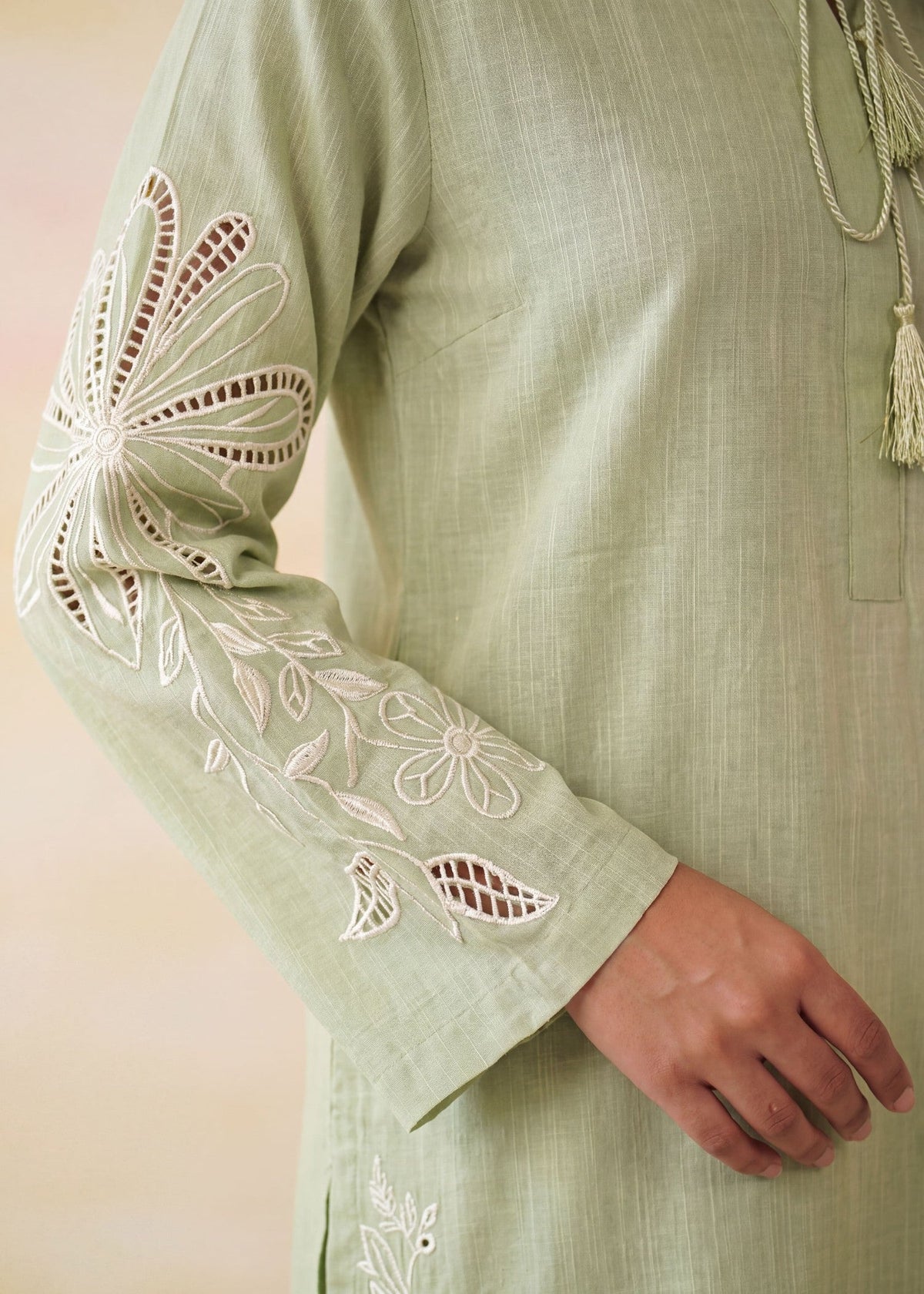 Ladies Embroidered Khaddar Kurta Set with Plazzo Online in Sri Lanka India Australia