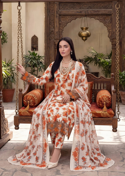 Ladies Embroidered Kurta with Straight Trouser and Dupatta Online in UK USA Canada