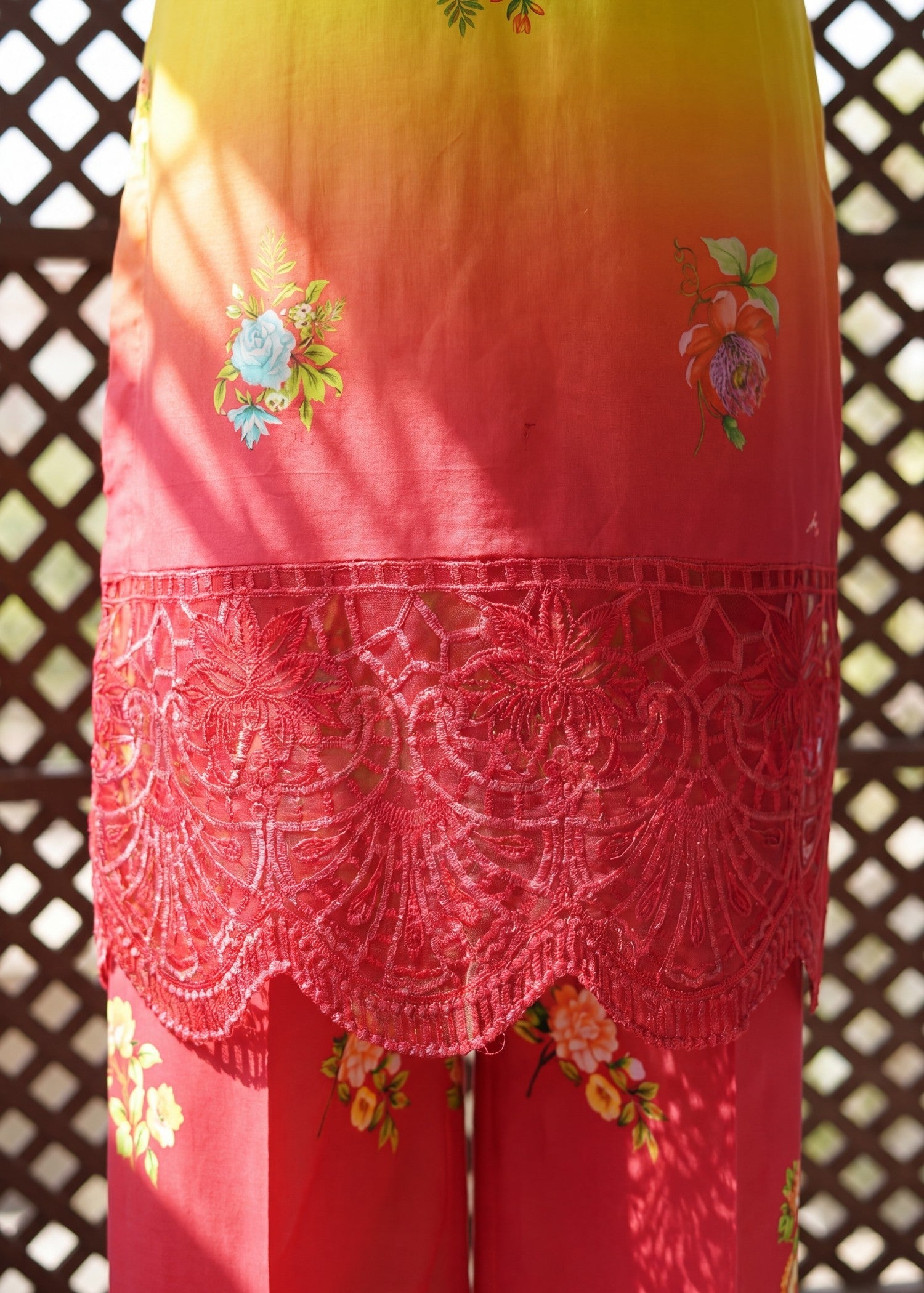 Ladies Embroidered Lawn Straight Cut Kurta Online in UK USA Canada