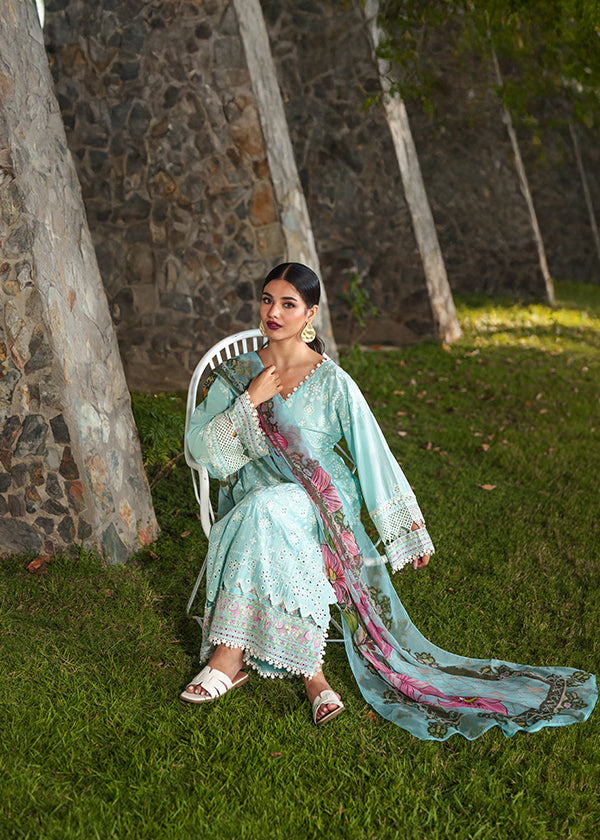 Ladies Embroidered Light Blue Shalwar Kameez Online in UK USA Canada
