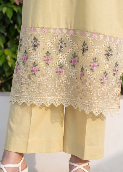 Ladies Embroidered Light Yellow Shalwar Kameez Online in UK USA Canada