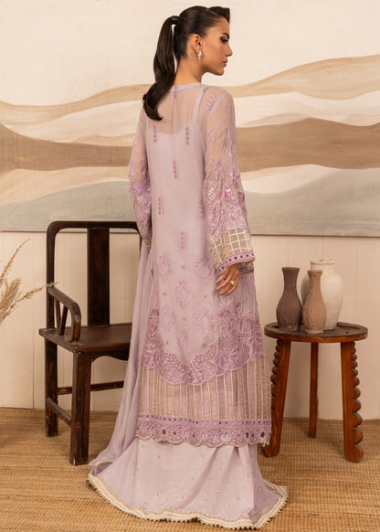 Ladies Embroidered Lilac Georgette Salwar Kameez Online in UK USA Canada