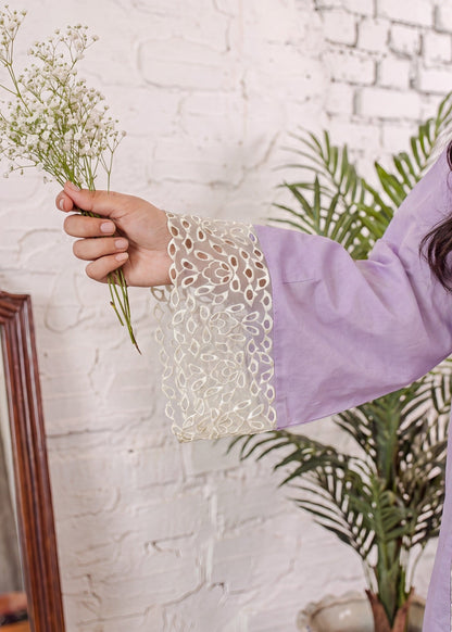 Ladies Embroidered Lilac Kurta Set Online in UK USA Canada