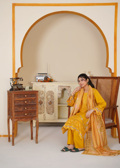 Ladies Embroidered Mari Gold Shalwar Kameez Online in UK USA Canada