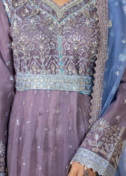 Ladies Embroidered Mauve Net Shalwar Kameez Online in UK USA Canada