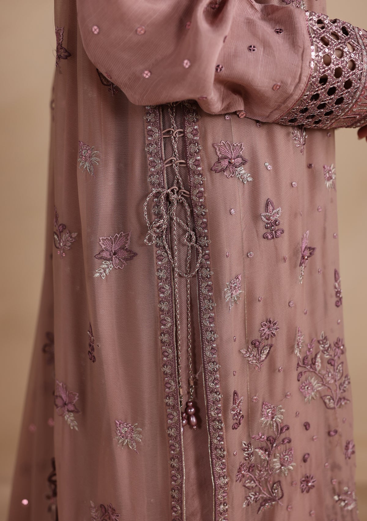 Ladies Embroidered Mauve Pink Shalwar Kameez Online in UK USA Canada