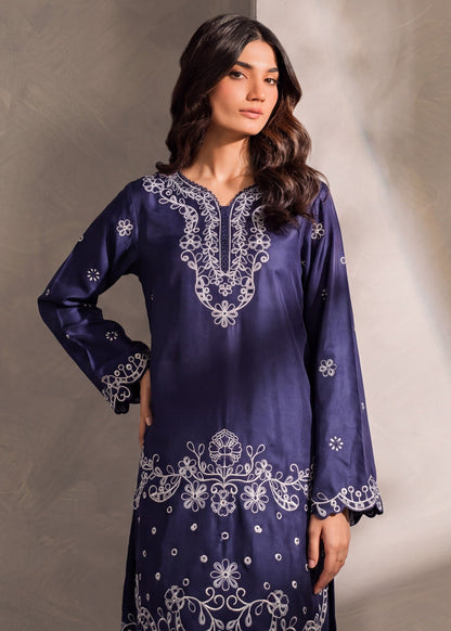 Ladies Embroidered Midnight Blue Shalwar Kameez Online in UK USA Canada