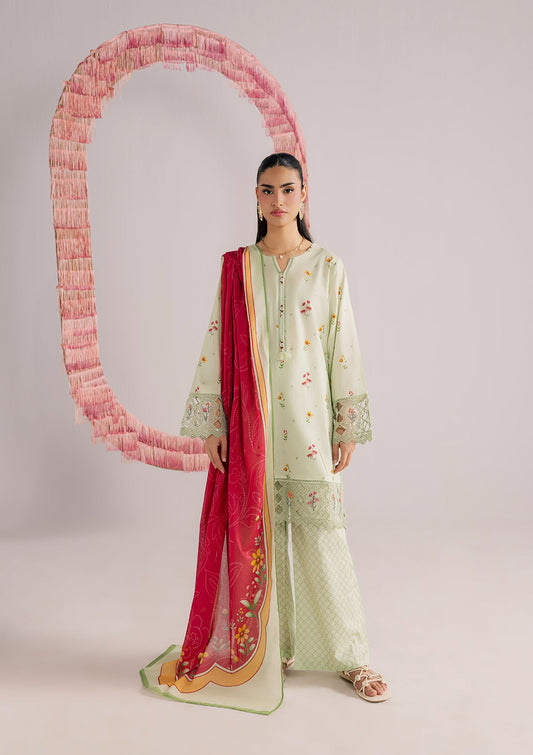 Ladies Embroidered Mint Green Straight Kurta Suit Online in UK USA Canada