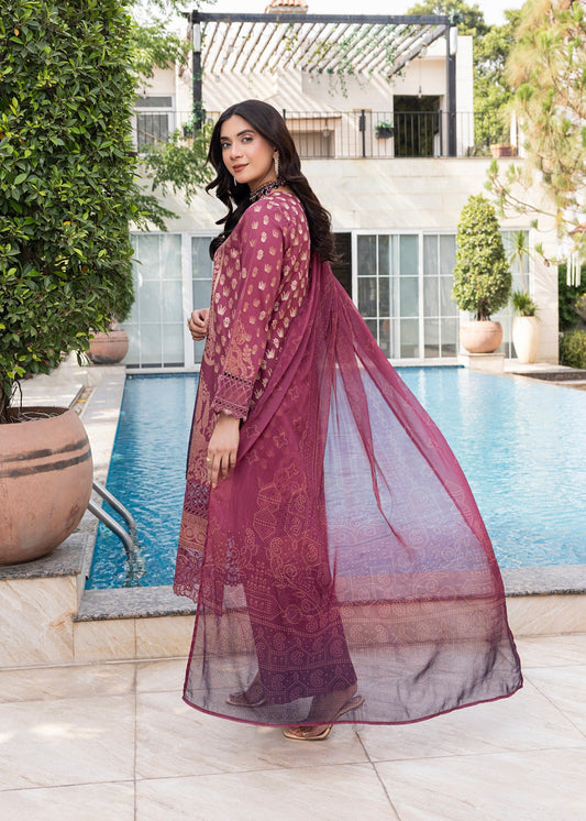 Ladies Embroidered Mulberry Jacquard Shalwar Kameez Online in UK USA Canada