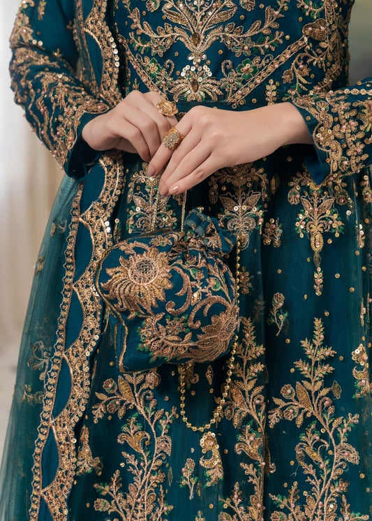 Ladies Embroidered Net Anarkali Dress Online in UK USA Canada