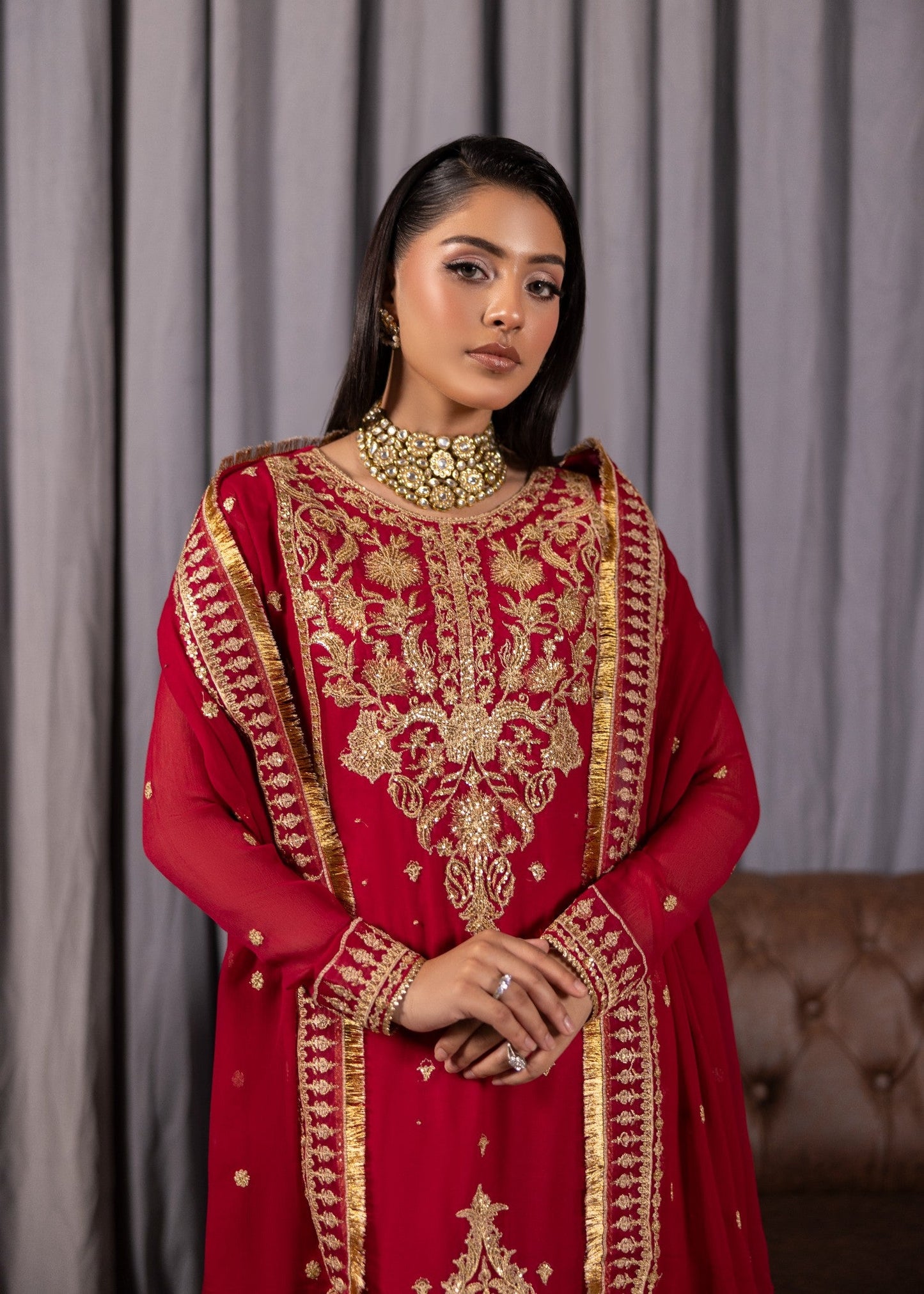 Ladies Embroidered Party Wear Kurta Pajama Online in UK USA Canada