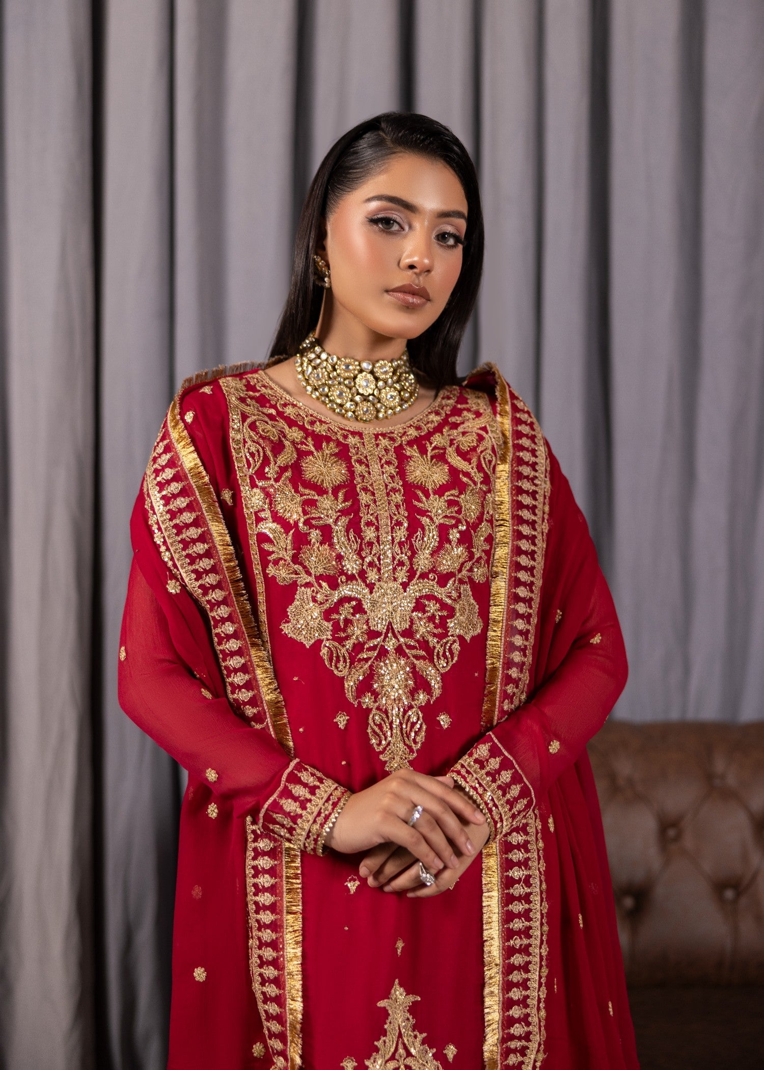Ladies Embroidered Party Wear Kurta Pajama Online in UK USA Canada