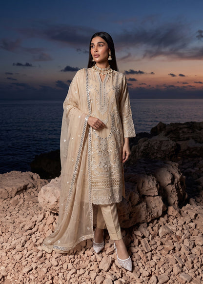 Ladies Embroidered Peach Orange Shalwar Kameez Online in UK USA Canada
