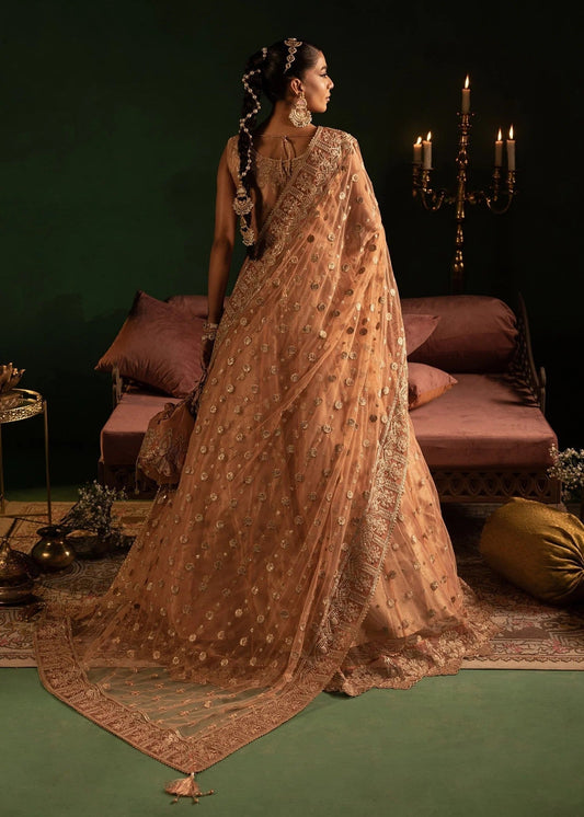 Ladies Embroidered Peach Pink Shalwar Kameez Online in UK USA Canada