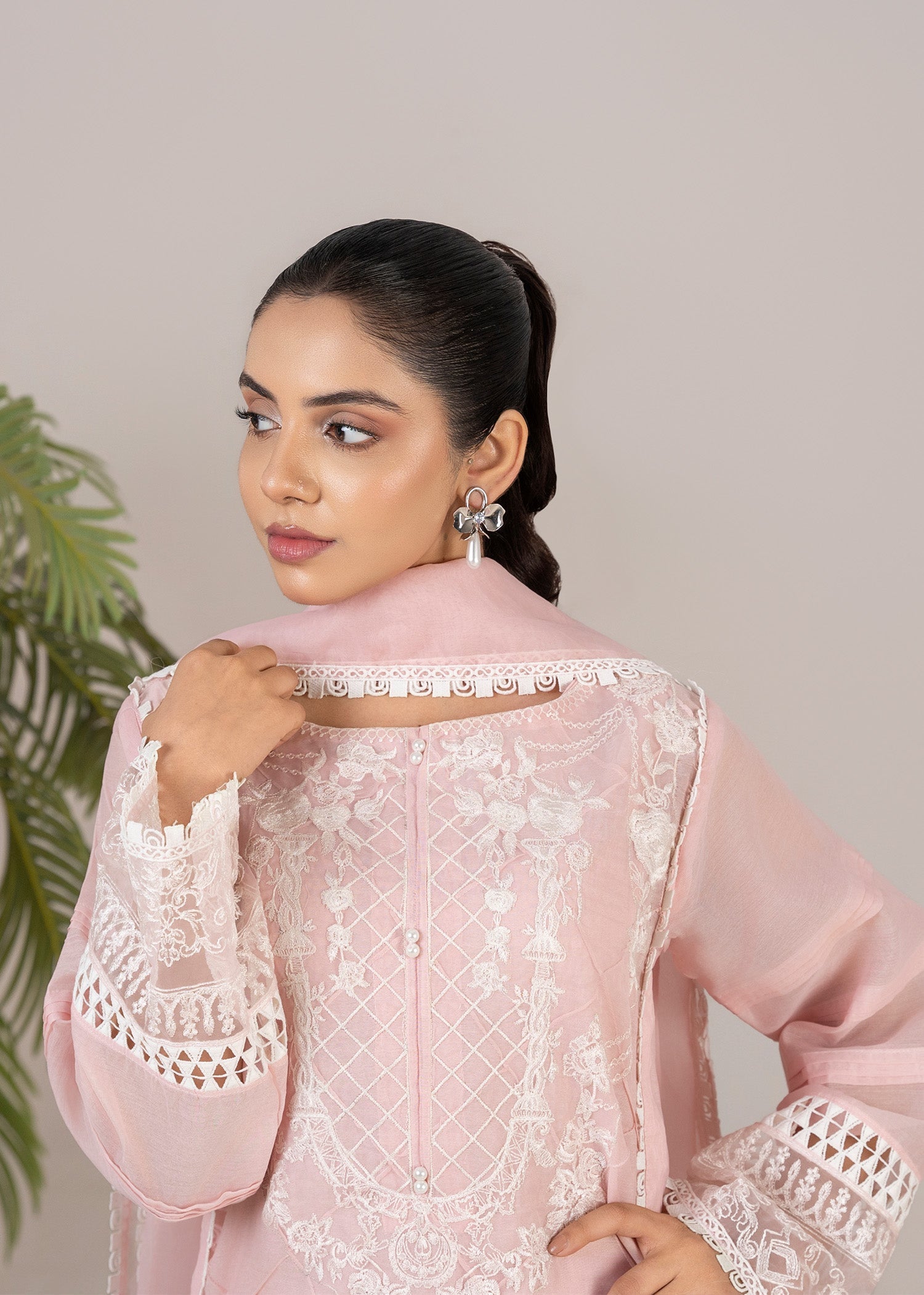 Ladies Embroidered Pink Cotton Silk Shalwar Kameez Online in UK USA Canada
